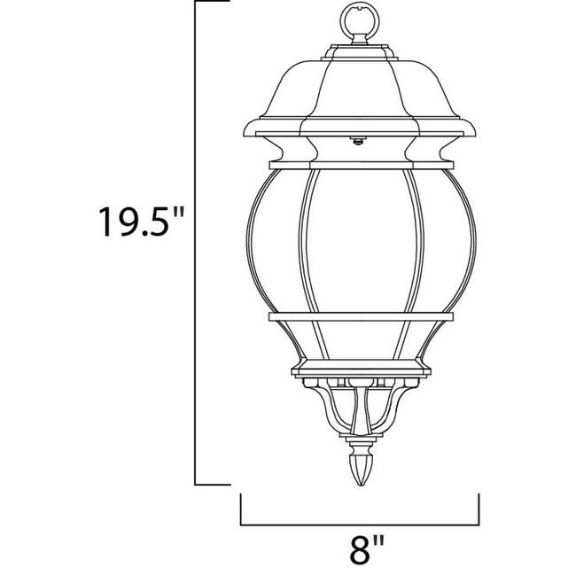 Maxim Crown Hill 3 Light 8" Wide Outdoor Mini Pendant with Clear Glass