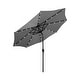 preview thumbnail 10 of 14, Lucent 9-foot Solar Led Lighted Patio Umbrella Gray