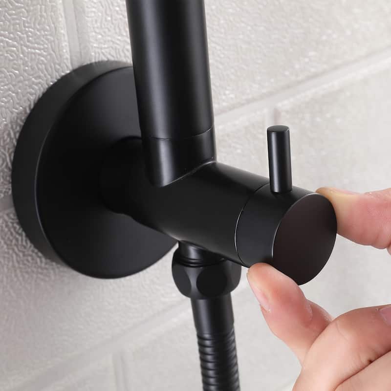 38"H 6 in Exposed Rain Shower Set With Handheld Shower (Valve Not Included)