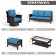 preview thumbnail 96 of 99, MAISON ARTS Extra-Large Patio Wicker Sofa Conversation Set with Coffee Table, Oversize Seat with 5.5'' Thick Padded Cushion