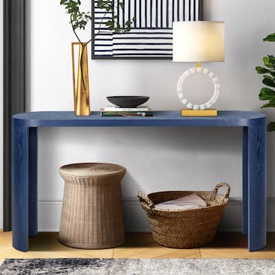 GDFStudio - Avery Modern 60" Console Table with Curved Legs and Versatile Design