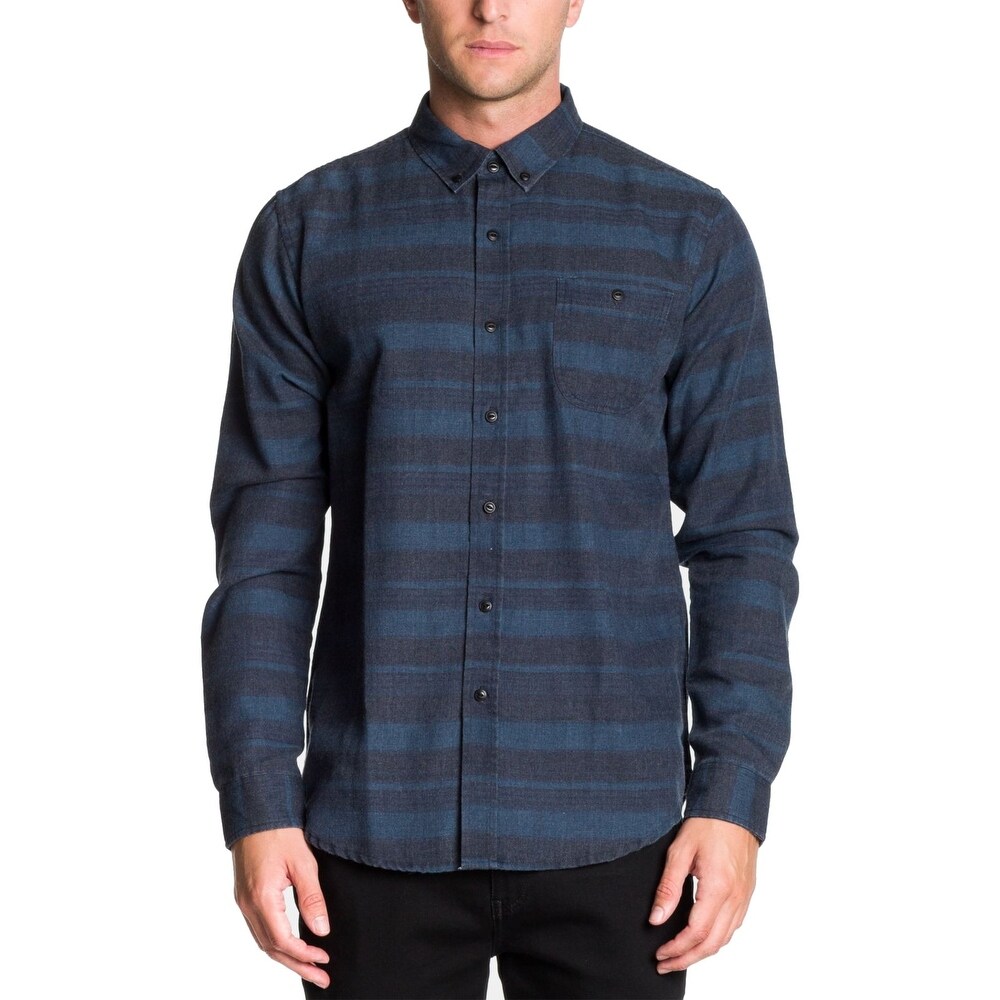 Olive X-Large Ezekiel Mens Stripe Button Up Shirt