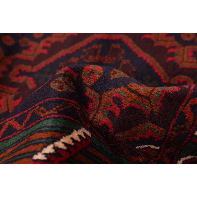 ECARPETGALLERY Hand-knotted Teimani Dark Navy Wool Rug - 3'10 x 6'3