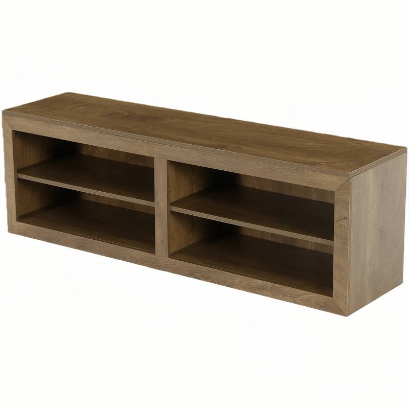 55" Wood Storage Bench for Entryway, Shoe & Bedroom