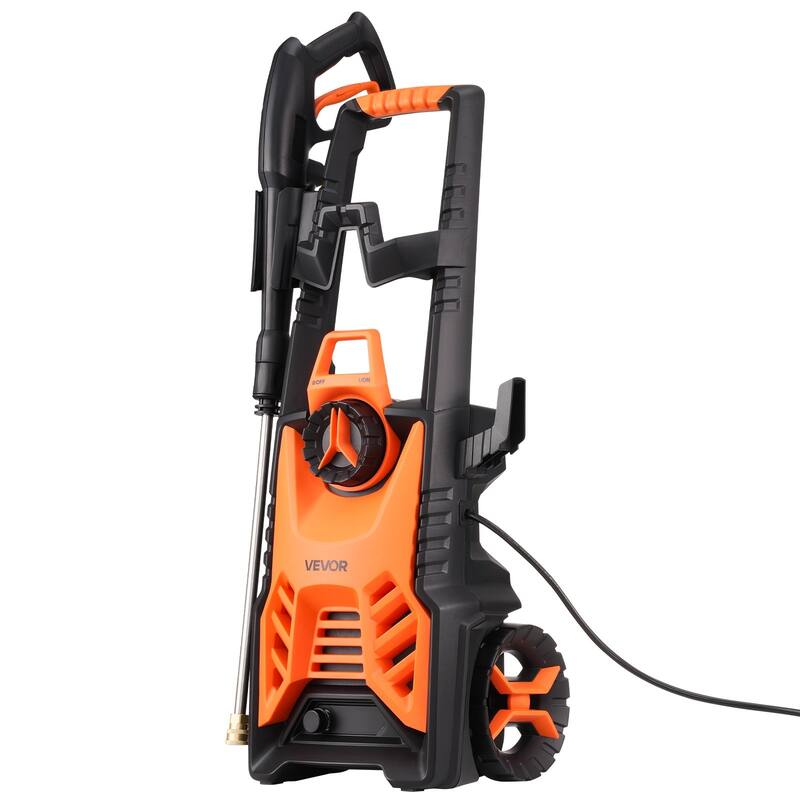 High Power Electric Pressure Washer 1900W 1500PSI 1.2GPM with 4 Nozzles Foam Cannon and 26ft Hose - 11.02 x 9.84 x 29.53 inch