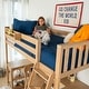 preview thumbnail 15 of 16, Scandinavian Twin Loft Bed with Wraparound Desk & Shelves