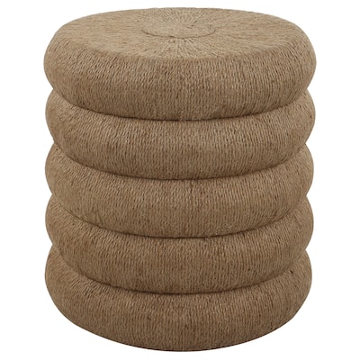 Capitan Braided Rope Side Table - 23.5" - Brown