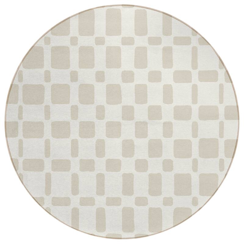 HomeRoots Geometric Transitional Rectangle Outdoor Rug