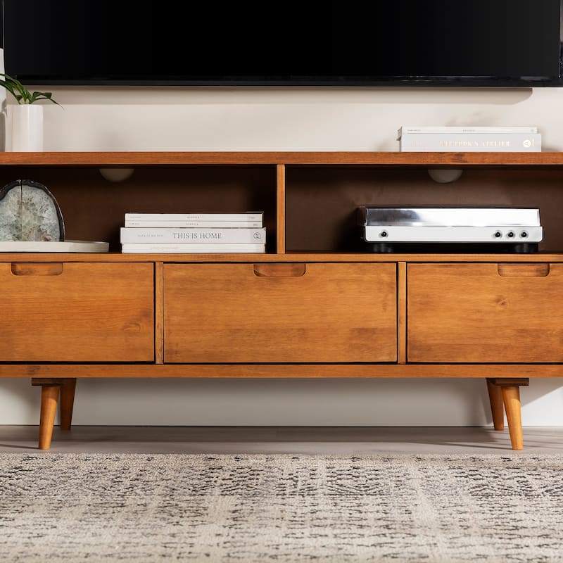 Middlebrook Alby 58-inch Mid-Century Solid Wood TV Stand