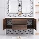 preview thumbnail 125 of 148, Floating Bathroom Vanity with Integrated Resin Top