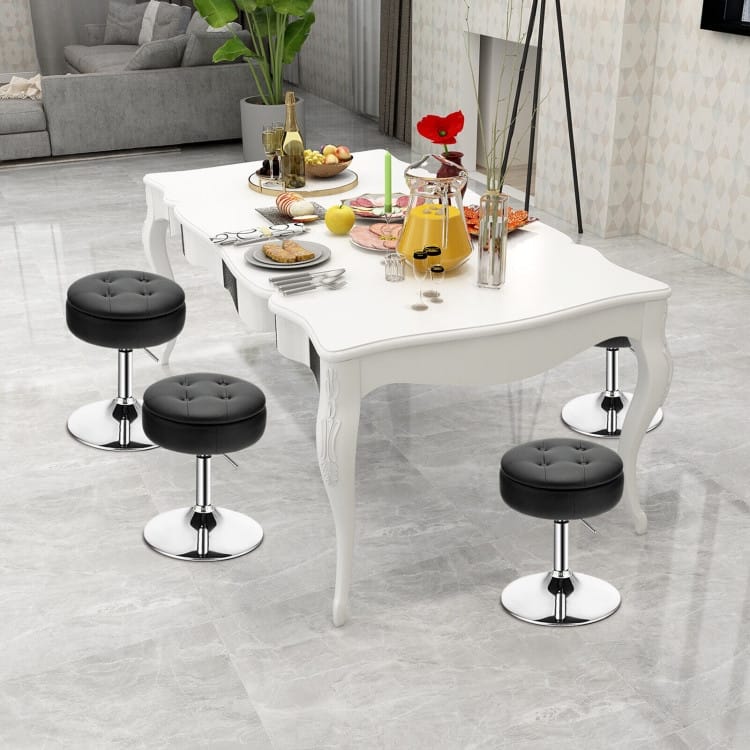 Adjustable Swivel Storage Vanity Stool with Removable Tray - 16.5" x 16.5" x 20-26"