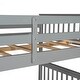 preview thumbnail 50 of 51, Minimalist Style Full Over Full Bunk Bed with Two Storage Drawers,Solid Pine Legs and Strong Durable Frame
