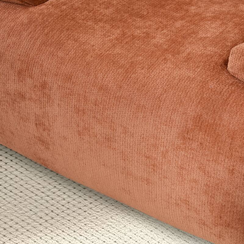 42''W Modern Chenille Upholstered Accent Chair with Deep Seats-No Assembly