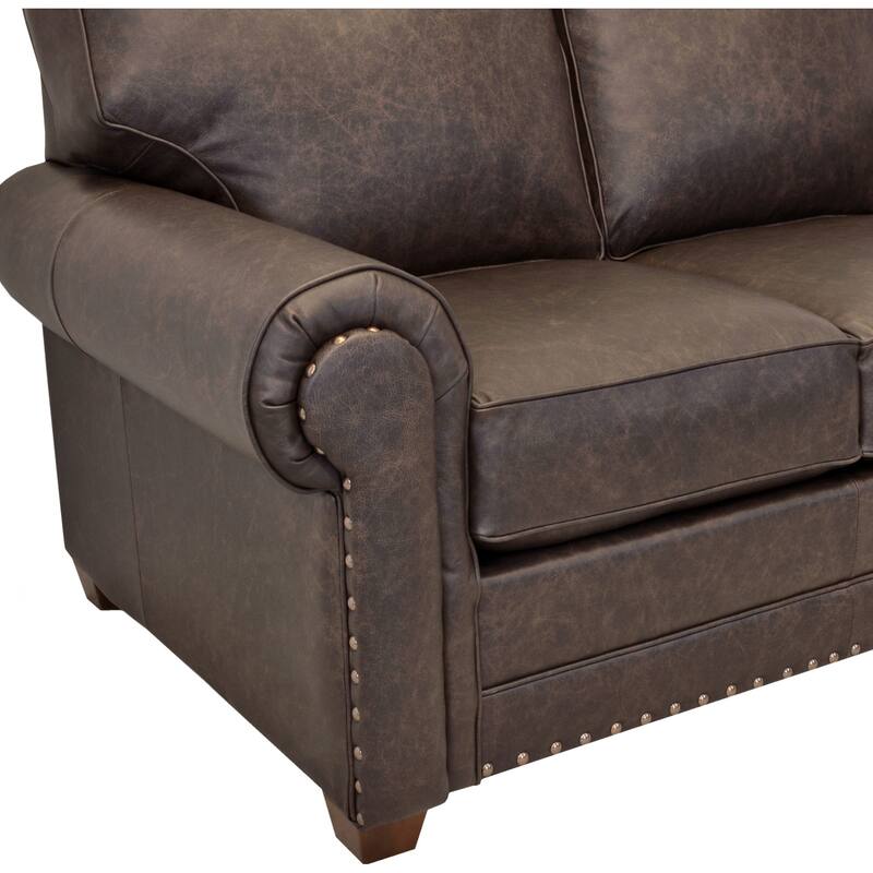 Made in USA Raval Top Grain Leather Sofa Bed, Loveseat and Chair Set