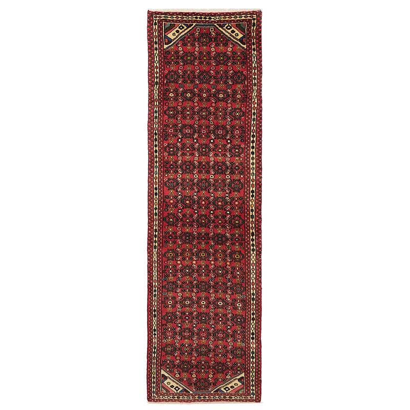 ECARPETGALLERY Hand-knotted Andelz Red Wool Rug - 2'5 x 9'2