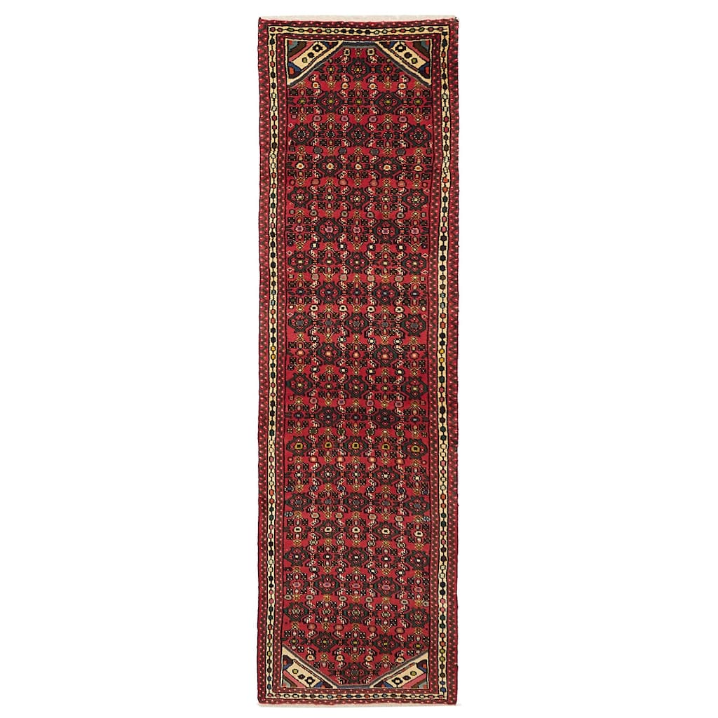 ECARPETGALLERY Hand-knotted Andelz Red Wool Rug - 2'5 x 9'2