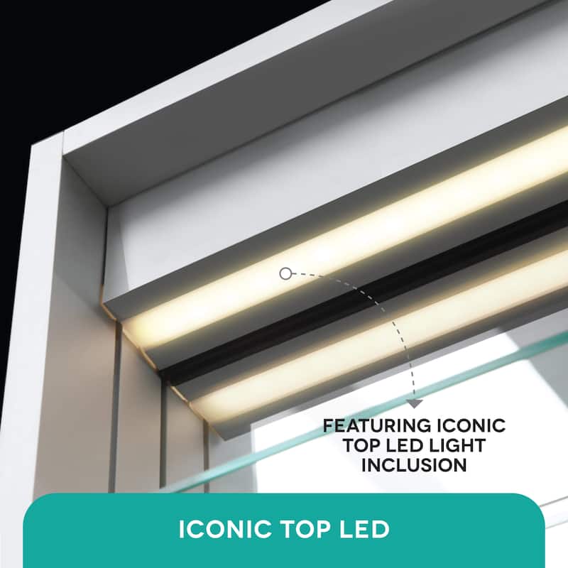 Mirrored Aluminum Bathroom Medicine Cabinet with LED lights