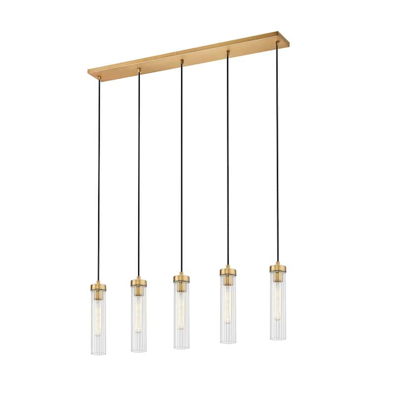 Beau by Z-Lite 5 Light Chandelier in Rubbed Brass