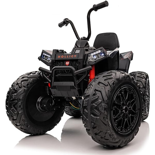 slide 2 of 34, 24V Ride on Car 4WD Quad Electric Vehicle Black