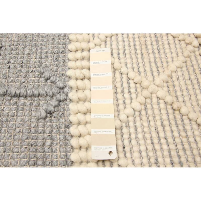 ECARPETGALLERY Braid weave Sienna Cream Wool Rug - 5'11 x 9'3