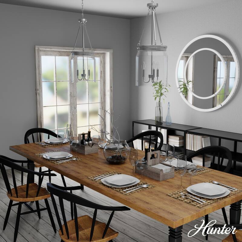 Hunter Devon Park 3-Light Pendant - Kitchen Island, Dining Room, Entry - Farmhouse, Rustic, Transitional