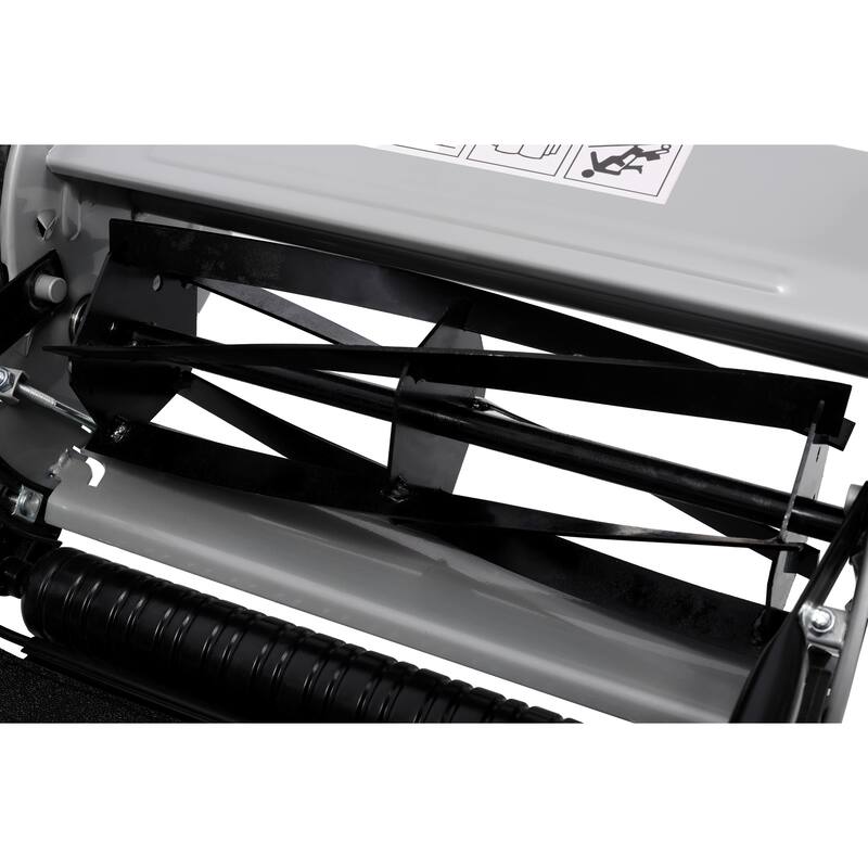 Anmytek Manual Push Reel Lawn Mower with Grass Catcher 14 Inch 5 Blade Walk Behind Eco Friendly Grass Cutter Gray