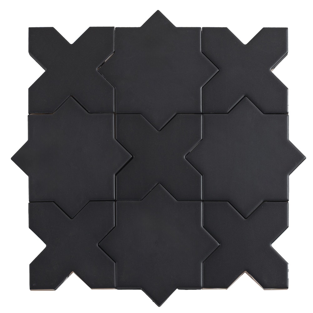 Siena 5" Star with Cross Matte Ceramic Wall and Floor Tile (10.76 sq ft/case) - 54 Pack