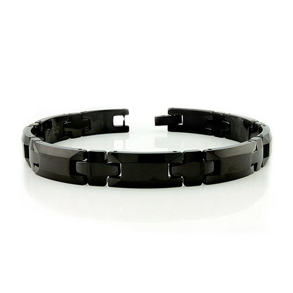 Black Tungsten Carbide Bracelet - 8.5 inches