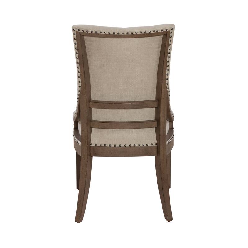 Americana Farmhouse Dusty Taupe Trestle Table Set with Dining Chairs Various Options