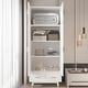 preview thumbnail 2 of 12, Density Board Pasted With Triamine Golden Copper Feet 4 Doors 2 Drawers With Clothes Rail - N/A