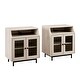 preview thumbnail 28 of 28, Middlebrook Fluted Glass 2 Door USB Nightstand, Set of 2