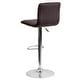 preview thumbnail 75 of 111, Modern Vinyl Stitch Back Adjustable Height Barstool - 16"W x 19"D x 35" - 44"H