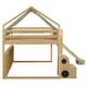 preview thumbnail 13 of 78, Twin/Full Size House Loft Bed with Slide and Tent, Wooden House Bed with Roof Frame, Storage Shelves & Car Shaped Storage Unit