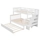 preview thumbnail 16 of 34, Stairway Twin-Over-Full Bunk Bed with Twin size Trundle,Storage
