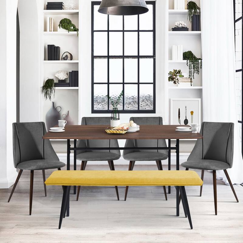 Velvet Upholstered Dining Chair Side Chair for Waiting Reception Room