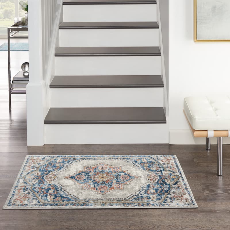 Nourison Concerto Vintage Persian Center Medallion Area Rug - 2'2" x 3'9" - Blue/Grey - Rectangle