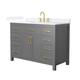 Option Dark Gray / White Quartz Top / Brushed Gold