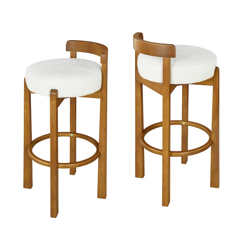 Wood Barstool Side Chair Set of 2