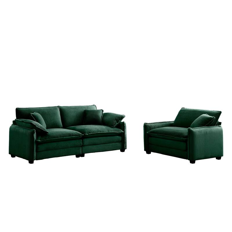 2+1Seater Flexible Combinations Sofa Set with Removable Armrests