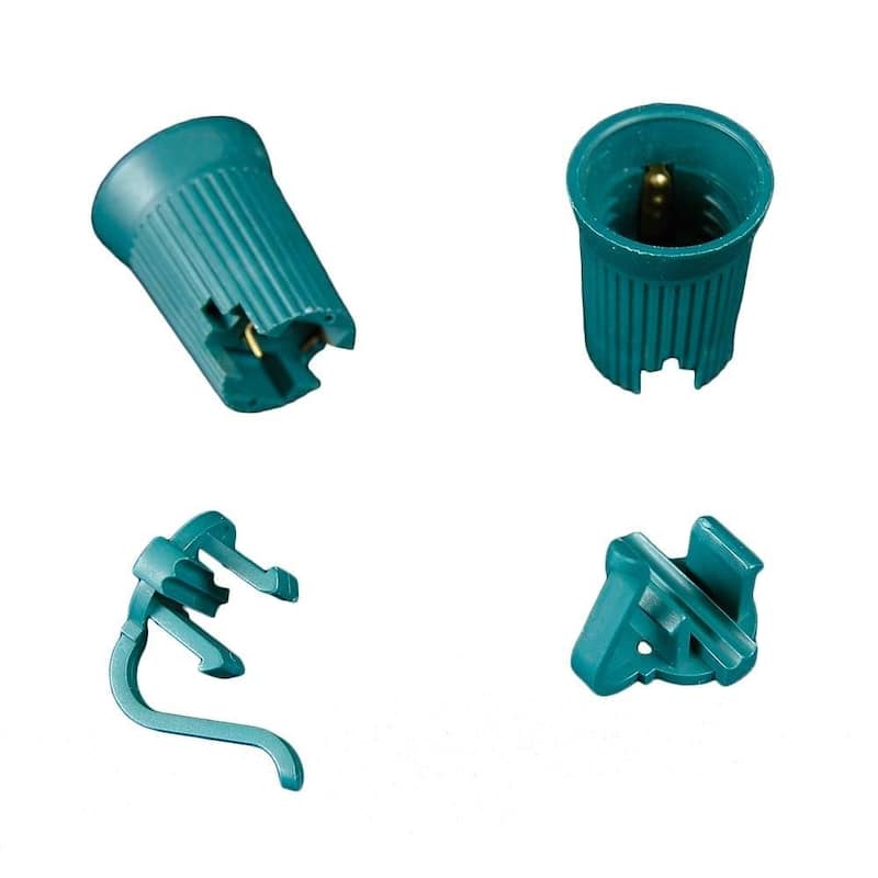 Novelty Lights 50 Pack C7 Replacement Sockets, Green, SPT-2