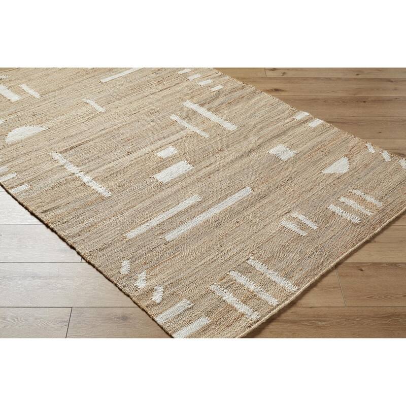 Neo Casual Abstract Jute Area Rug
