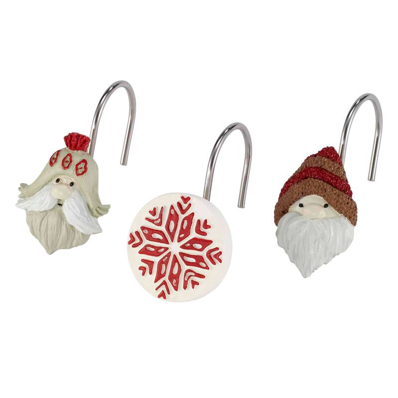 Avanti Linens Christmas Gnomes Shower Hooks - Multicolor