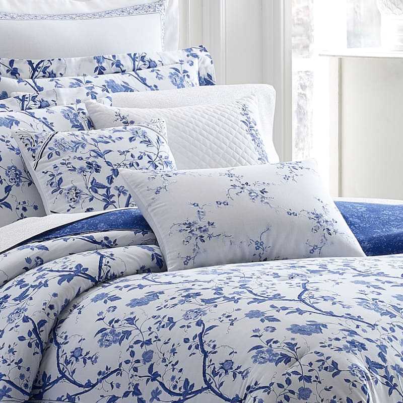 Laura Ashley Charlotte Blue Cotton Duvet Cover Set