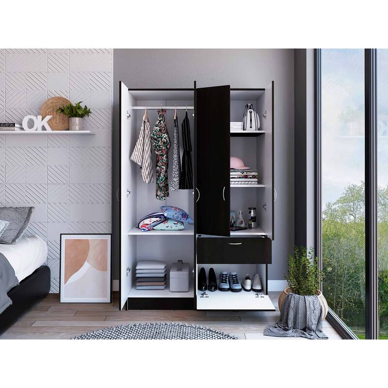 1-Drawer Rectangle Armoire