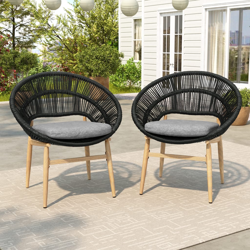 Christopher Knight Home - James Patio Iron Dinning Chairs (Set of 2)