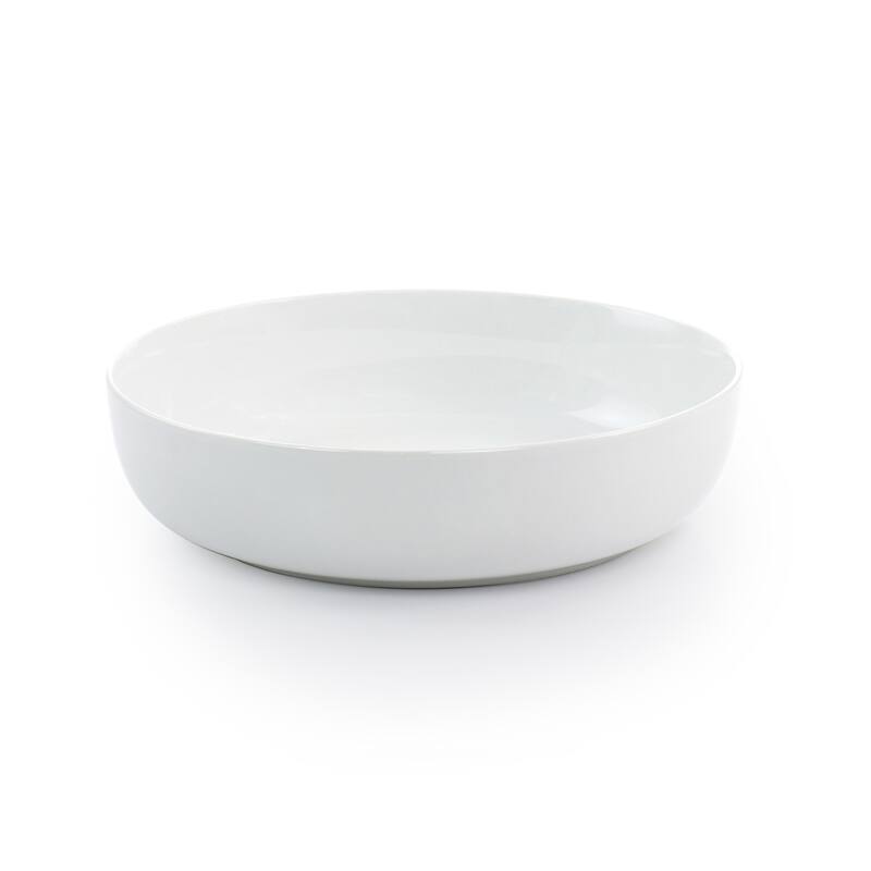Pristine 16 Piece Round Fine Ceramic Dinnerware Set in White
