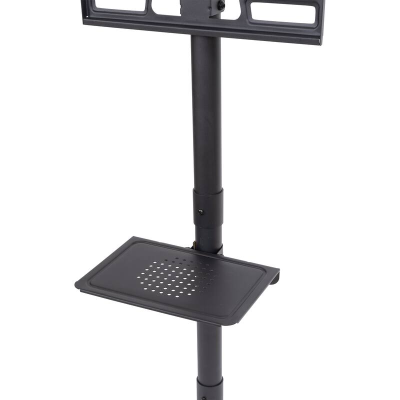 Black 53" Mobile TV Stand with Adjustable Bracket & Casters for 23-60" TVs
