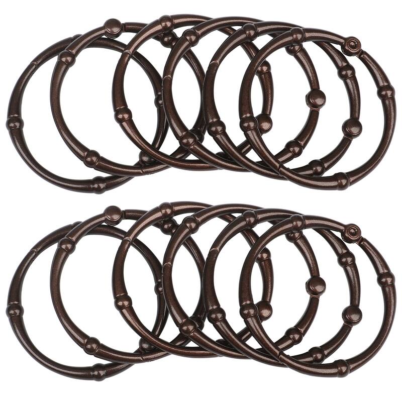 Utopia Alley Victoria Rustproof Shower Curtain Rings for Bathroom - Set of 12