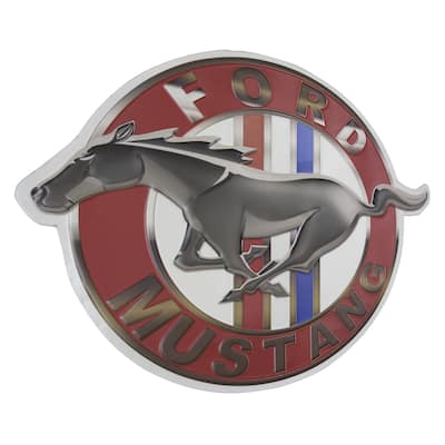 American Art Decor Vintage Ford Mustang Logo Embossed Metal Sign