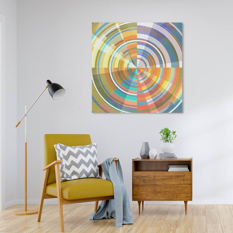 Wynwood Studio Canvas Abstract Swirling Passage Blue and Modern & Contemporary Wall Art Canvas Print - 30 x 30
